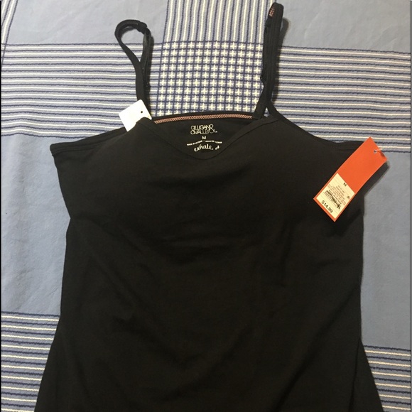 Black Cami Thank built-in bar NWT - Picture 1 of 4